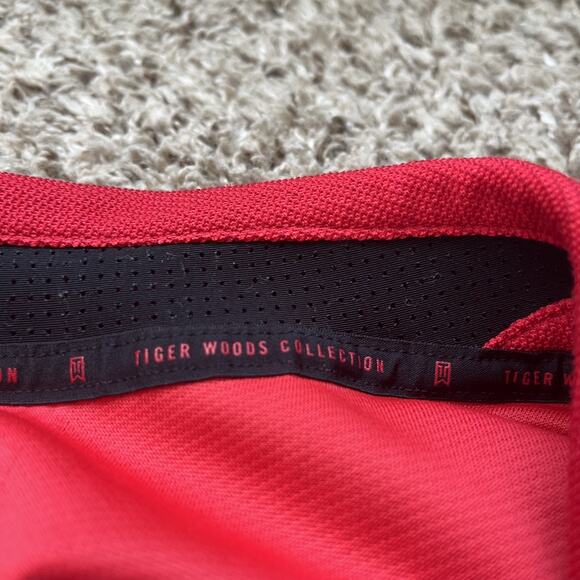 Nike Tiger Woods Collection Golf Polo Shirt Mens XXL Red Dri-Fit Adv Short Sleev - Picture 7 of 9